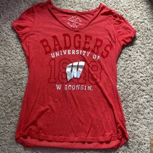 Womens Wisconsin Badgers V-Neck